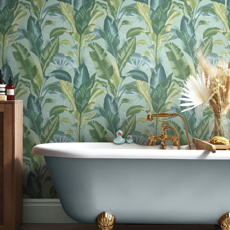 Envy Leaf It Out Wallpaper, Blue