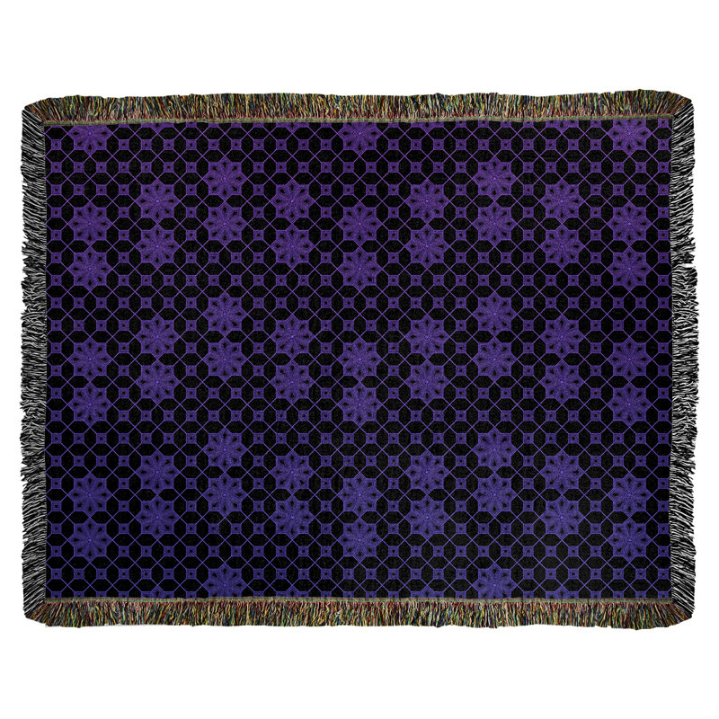 Couverture tissée Katelyn Elizabeth, L 50 po x L 60 po, Bleu / mauve