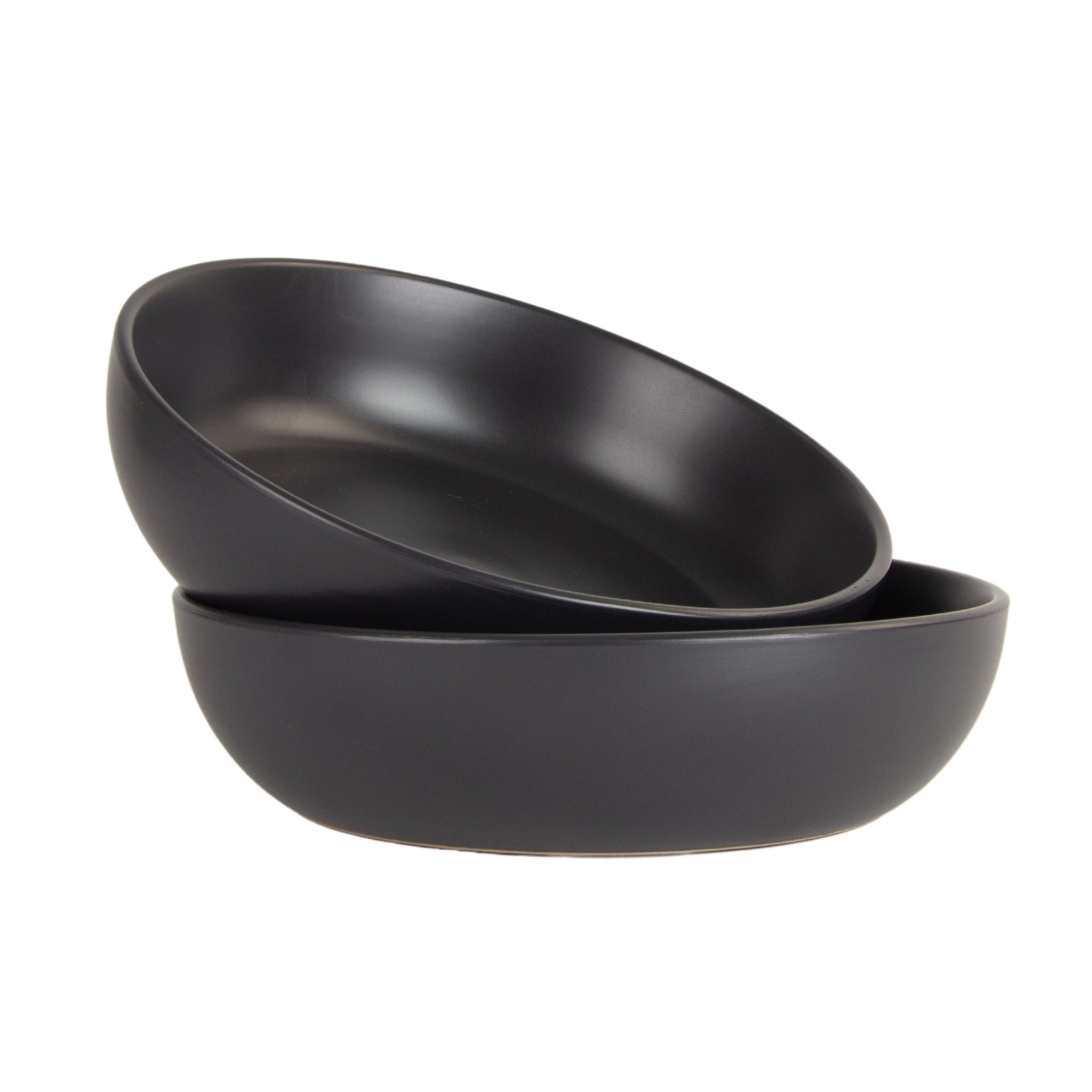 Wazee Matte Serving Bowl, Black