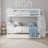 Solid Wood Full Over Full Bunk Bed with Trundle and Staircase -225954746