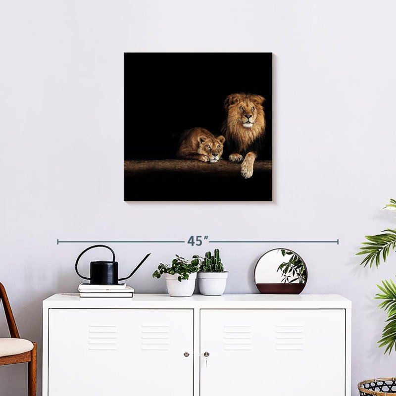 Crowle Lion And Lioness, 24" H x 24" W