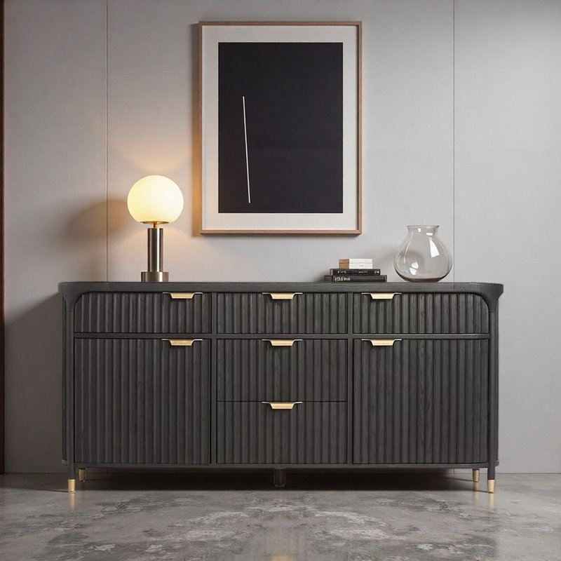 Cream Style Furniture Sideboard, Black