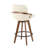 Cosmo Mid-Century Counter Stool In Walnut And Cream Faux Leather By Lumisource-1531959869