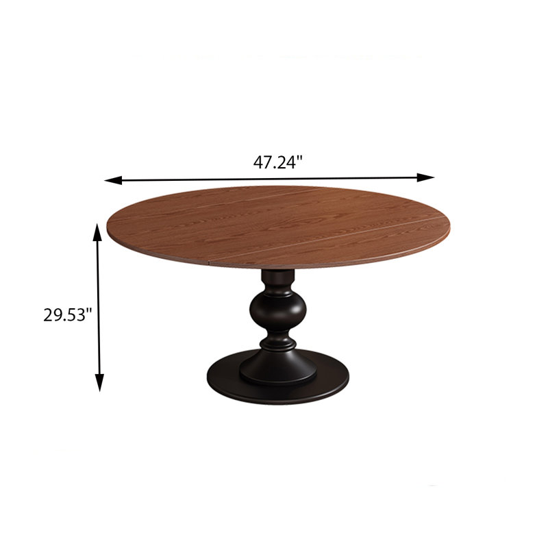 Table de salle à manger 47,24 po, 29.93" H x 47.24" W x 29.53" D