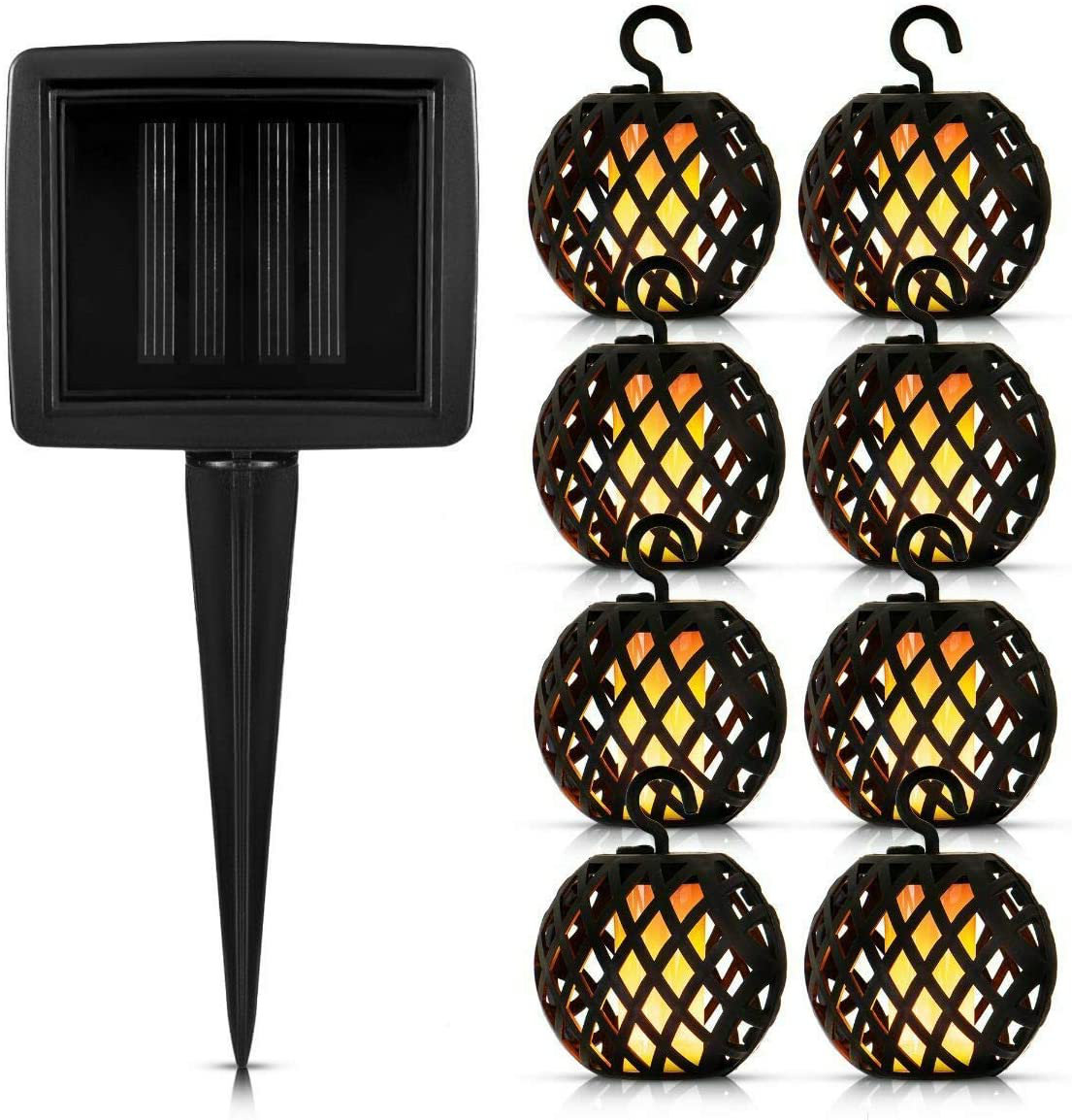 SmashingDealDirect LED Solar Powered 8 - Bulb Shaded String Light ...