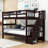 Olivarria Kids Twin Over Twin Wood Bunk Bed with Shelves-353173843