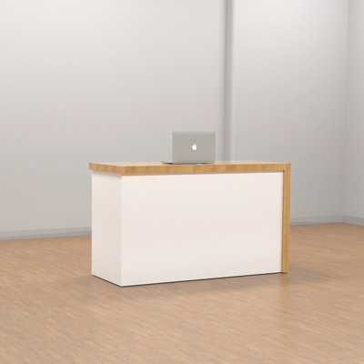 Modern Rectangular Manufactured Wood Reception Desk