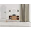 Meuble-lavabo mural 48 po avec lavabo d'art en céramique et 2 tablettes de rangement, porte à fermeture en douceur