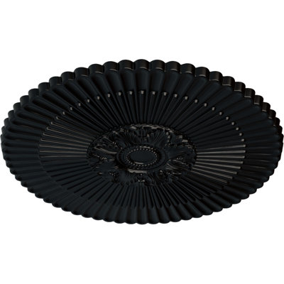 Médaillon de plafond Endurathane Nexus, DE 41 po x P 1 5/8 po, convient aux auvents jusqu'à 7 1/4 po), fini noir de jais peint à la main