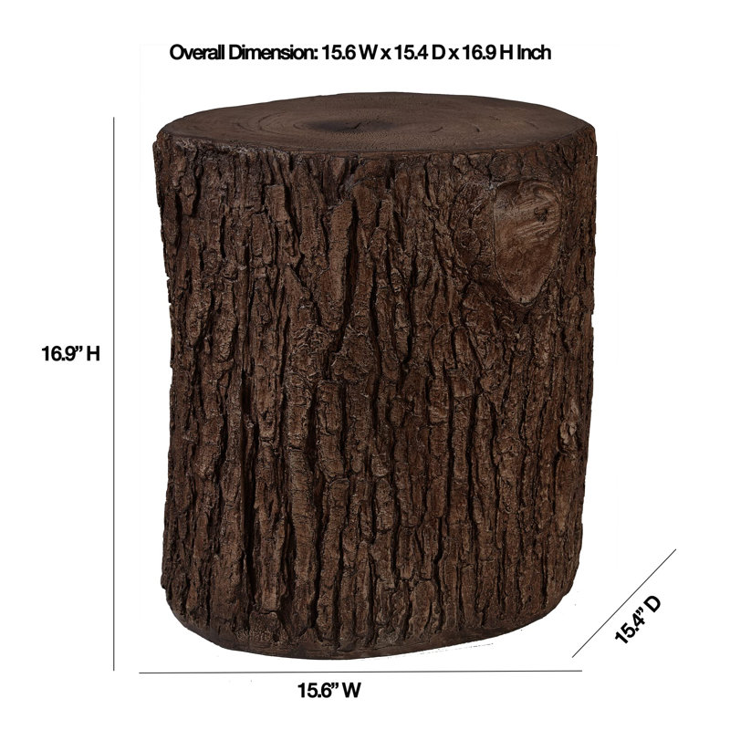 Table de bout cylindrique de 16,54 po de hauteur Ainslei