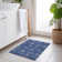Machine Washable Indoor/Outdoor Christmas Snowflake Xhevrie Navy Rug