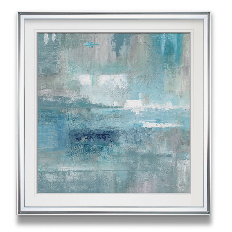 «Bay View» - reproduction d'art, H 27 po x l 27 po x p 1,5 po, Cadre argenté