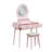 Beautiful Vanity Dresser with Mirror and Stool Set Storage Drawers-129413799