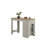 Alonzo 47"W Light Gray Small Space Counter Height Dining Set with Two Backless Stools – Compact Modern Table and Stool Set with Wood and Metal Frame for Kitchen or Apartment Dining