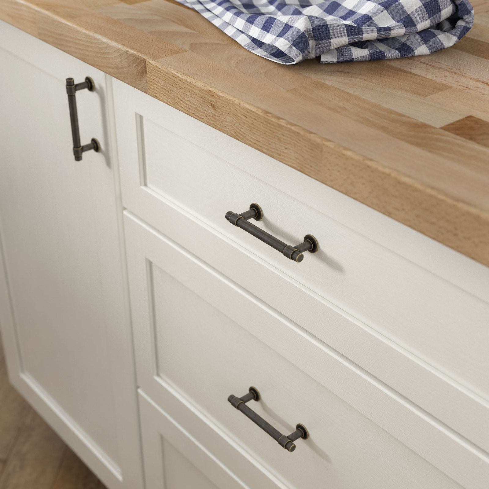Francisco Bar Cabinet Pull, Warm Chestnut, 3"