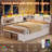 Full Corner Daybed Frame with 6 Drawers and Storage Bookcase Daybed with Charging Station and LED Lights-122632852-123467512
