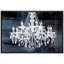 «Glam Crystal Chandelier Silhouette» sur toile de fond abstraite, reproduction d'art sur toile-1440854275-1440854329-1440854272