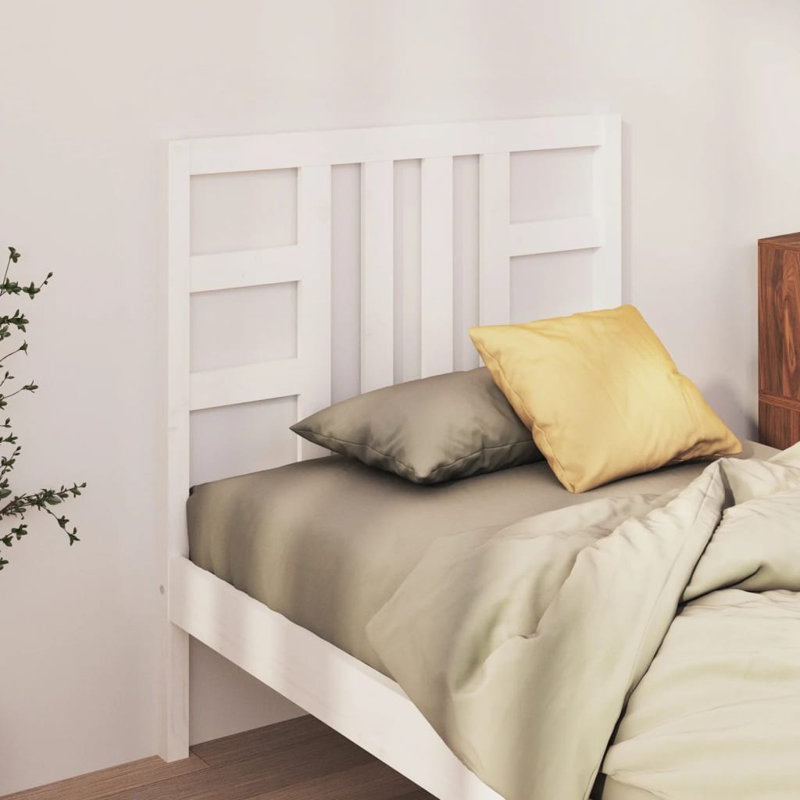 Mellott Small Single (2'6) Solid Wood Headboard, White, 106 x 100 cm