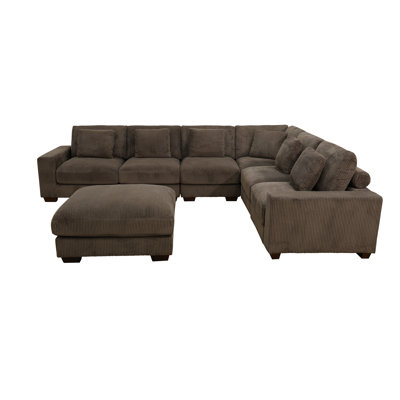Yesinia Velvet L-Shaped Sectional Symmetrical