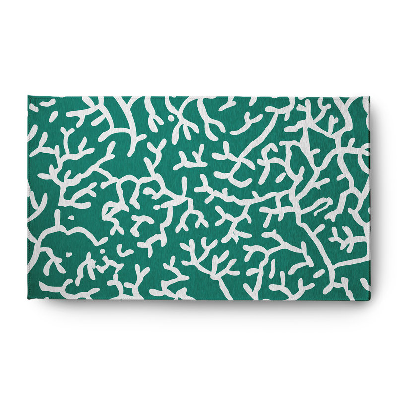 Tapis en chenille Seaweed Beach Style - CRGN1481GR27, Rectangle 3 pi x 5 pi