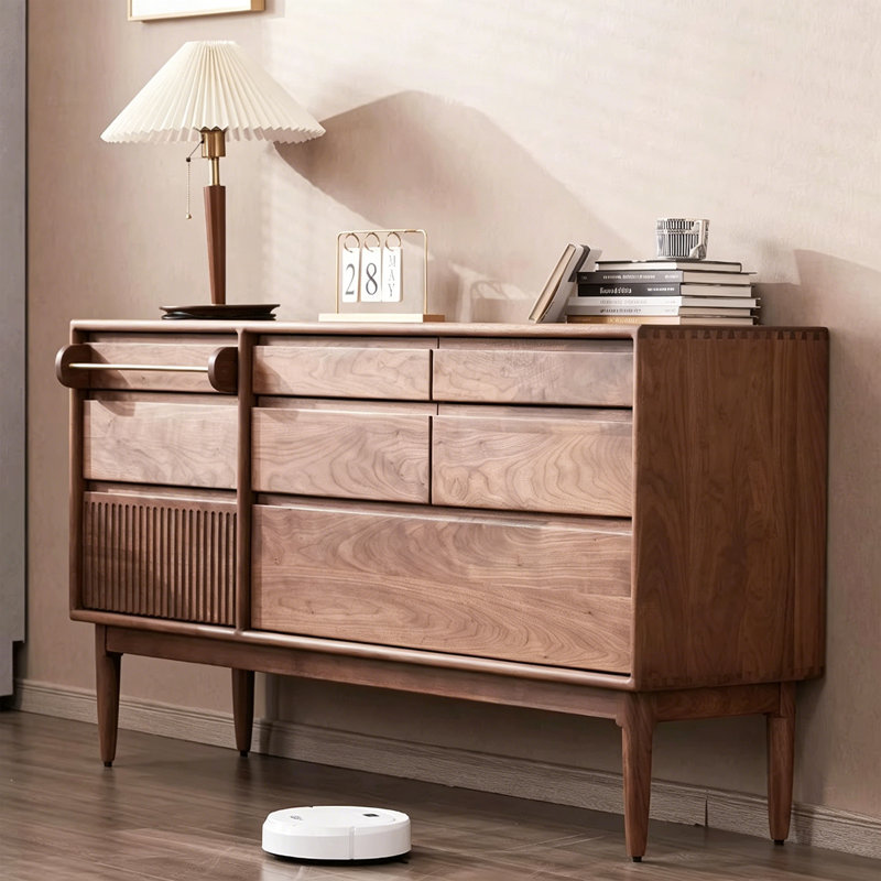 Table buffet à pieds hauts, Walnut