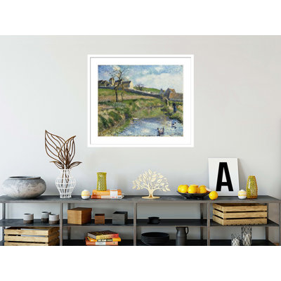 «The Farm at Osny» par Camille Pissarro, impression giclée sur cadre