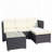 5-Piece PE Rattan Wicker Cushioned Sofa Sets