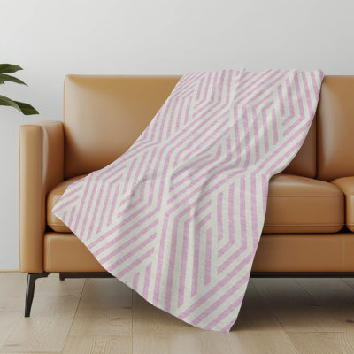 Addison Machine Washable Sherpa Geometric Throw Blanket