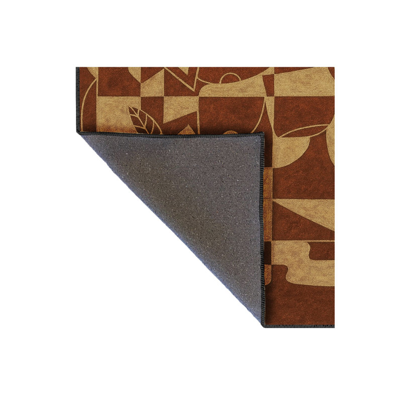 Tapis vert tissé à motif lavable Mosso, 2' x 2'11"