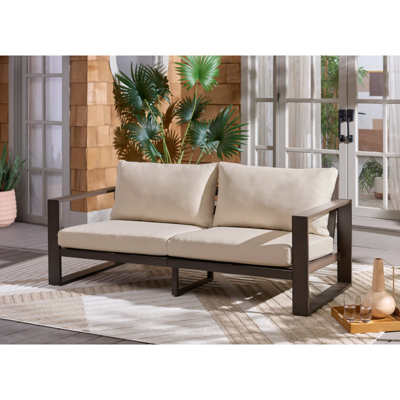 Dwyer Fash Aluminum Sofa, Brown