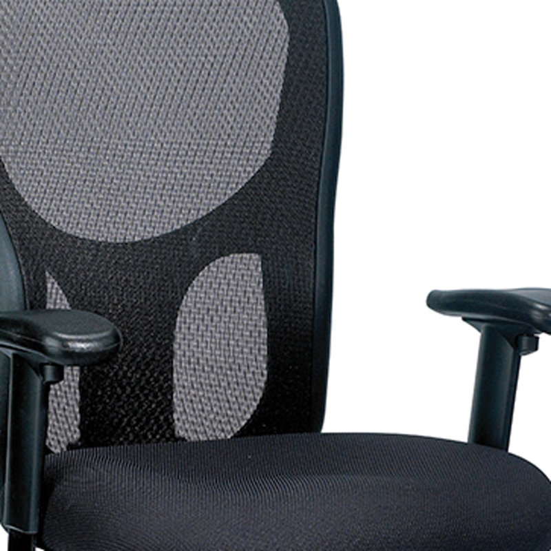 Chaise de bureau noire pivotante réglable