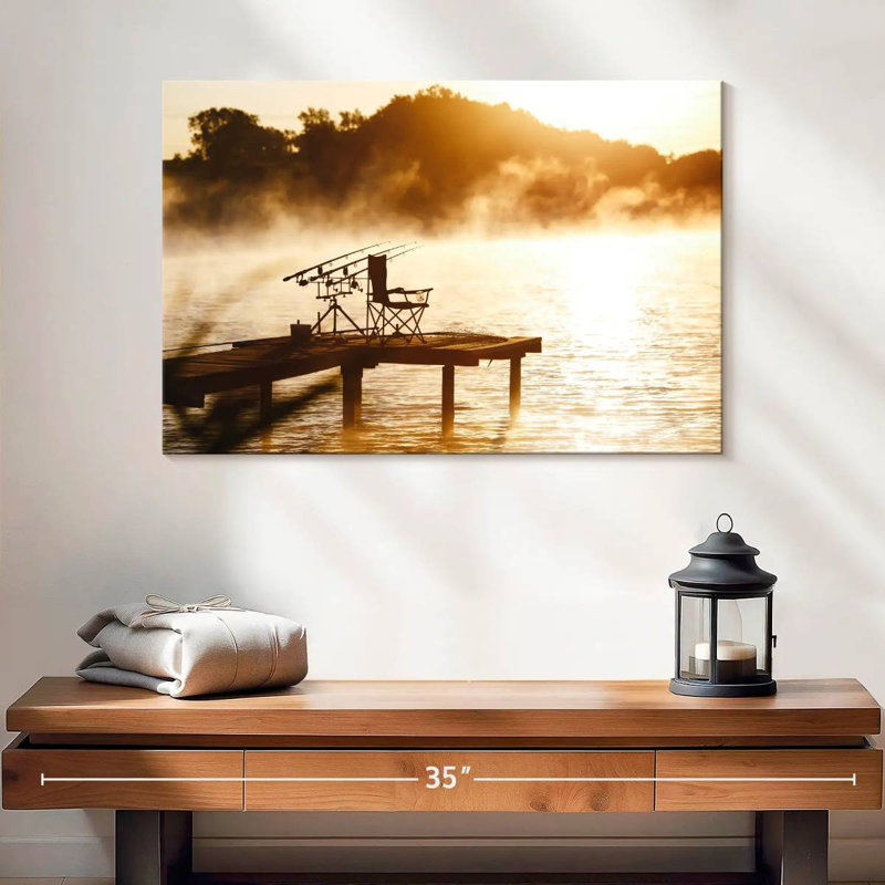 Pêche au lac Senne Misty, H 16 po x l 24 po