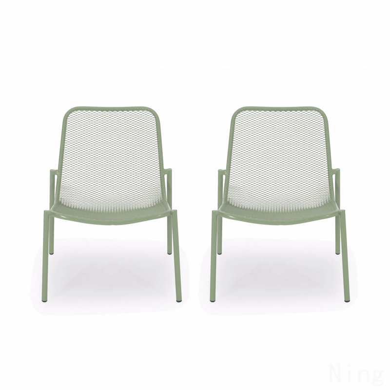 3 Piece Seating Group, Outdoor Patio Set, Matte Green