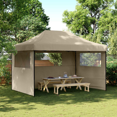Vidaxl Foldable Party Tent Pop-Up With 4 Sidewalls Patio Gazebo Canopy Shelter