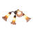 19" Wide Amber/Purple Tiffany Pond Lily 4 Light Fan Light-1487045182