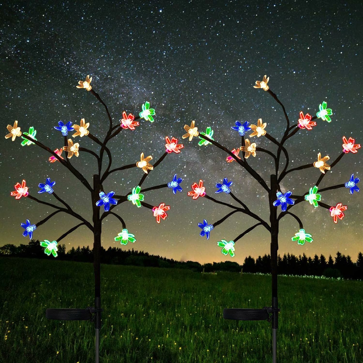 The Holiday Aisle® Solar Lighting Tree Lights Courtyard Outdoor Lawn LED  Lights