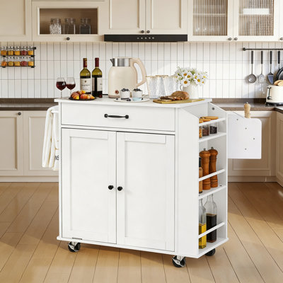 Kitchen Island Cart With Storage Cabinets