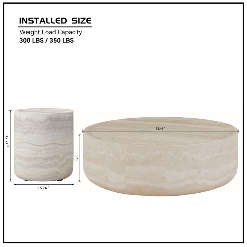 Round Coffee Table Set (Set Of 2)