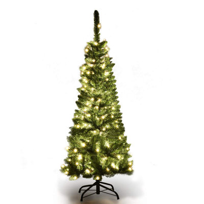 Slim Green Cashmere Christmas Tree with 150 LED Lights