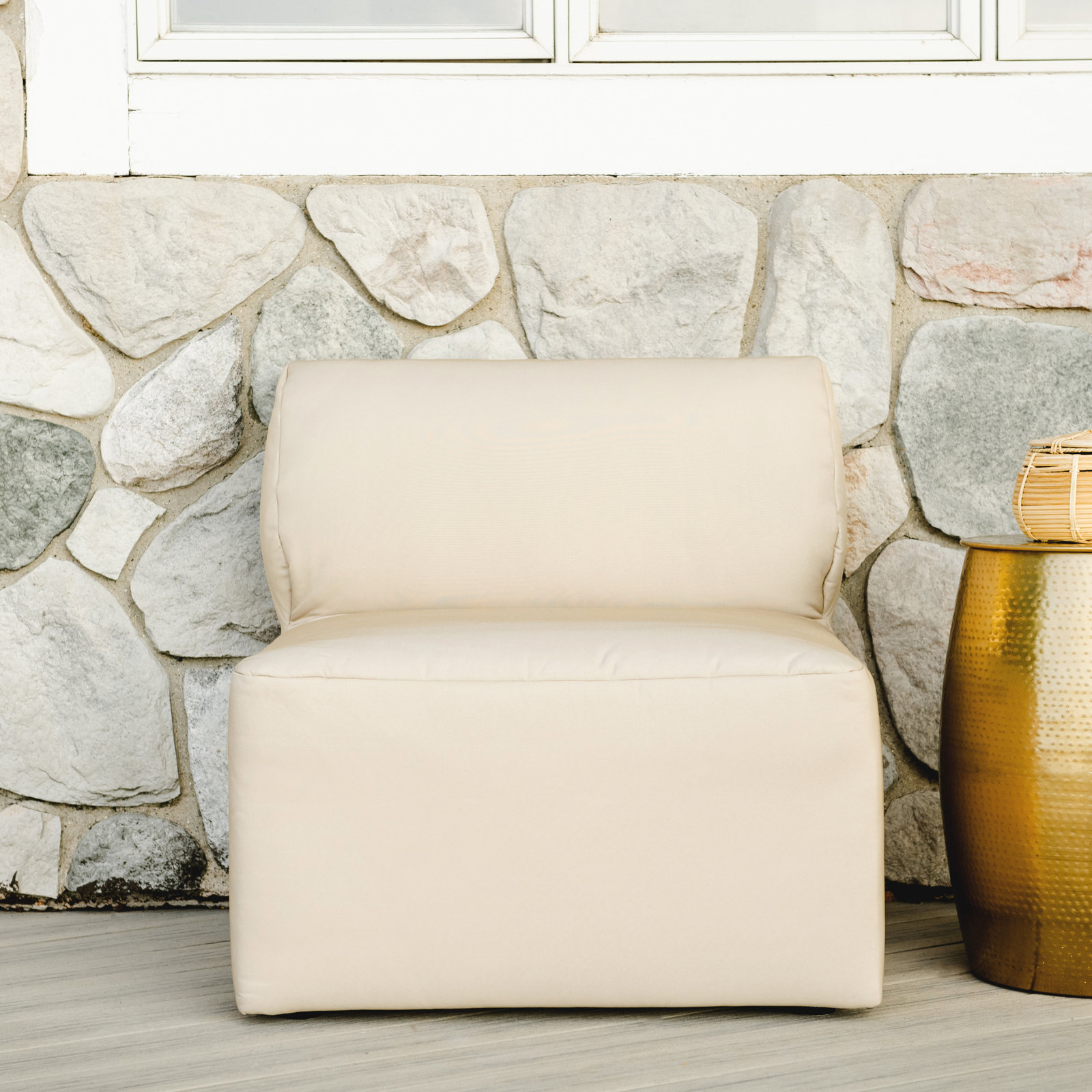 Patio Lounge Chair, Brown