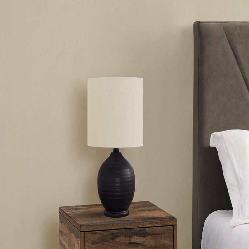 Lighting, 17"H, Table Lamp, Black Ceramic