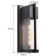 Tulsita Black 1 - Bulb 13" H Glass Outdoor Flush Mount Wall Lantern with Dusk to Dawn