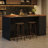 71"W Double Side Kitchen Island With Glass Door, 3 Cabinet And Drawers & Power Outlet for Kitchen