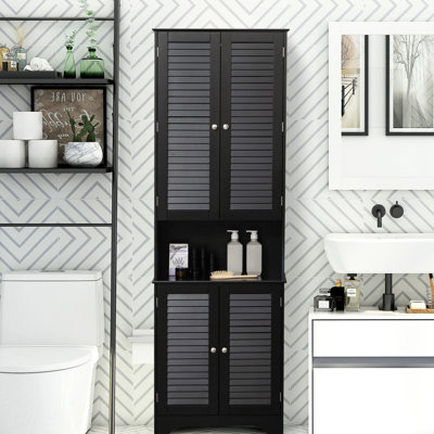 Grande armoire de rangement pour salle de bain avec tablette réglable