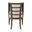 2 fauteuils, brun avec accents dorés, revêtement en tissu texturé, chaises de salle à manger en bois, capacité de charge de 113 kg, largeur de 65 cm, caractéristiques du fauteuil : revêtement, profondeur d'assise de 48 cm.