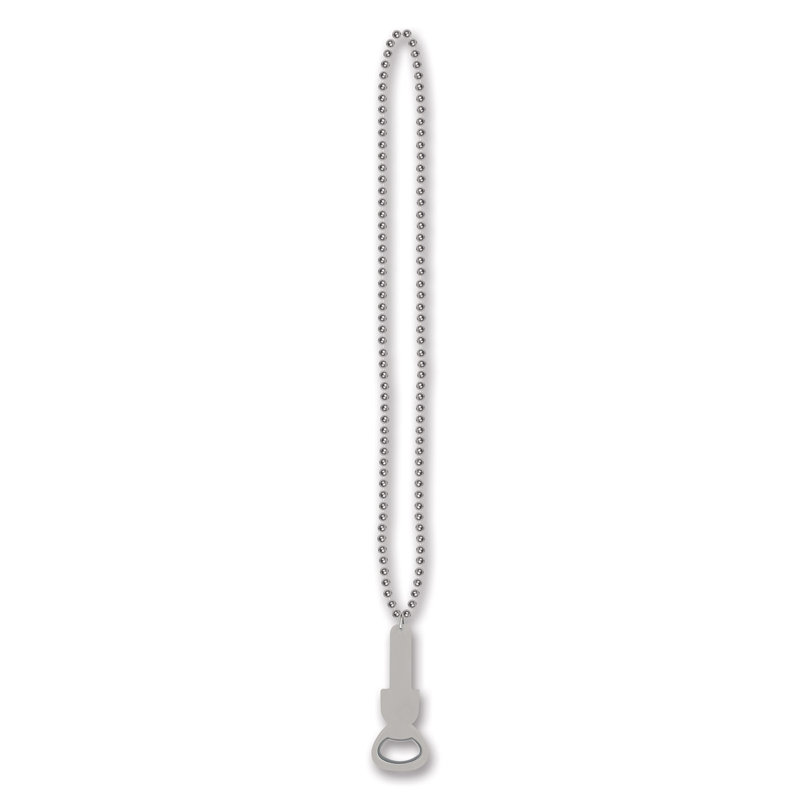Perles avec ouvre-bouteille - paquet de 12, Argent