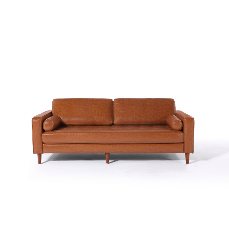 Bastimentos Upholstered 83'' Sofa, Brown Genuine Leather