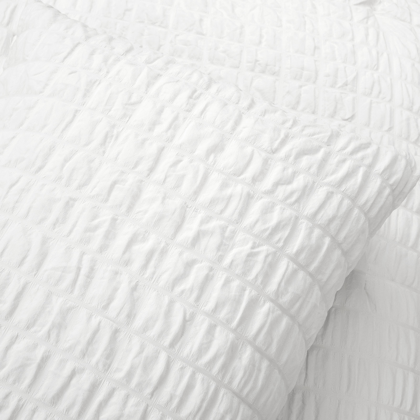 Crinkle Comforter Set, Twin Extra Long, White