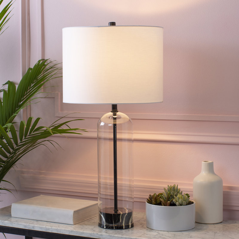 Lampe de table 29 po Belhaven, Noir / blanc