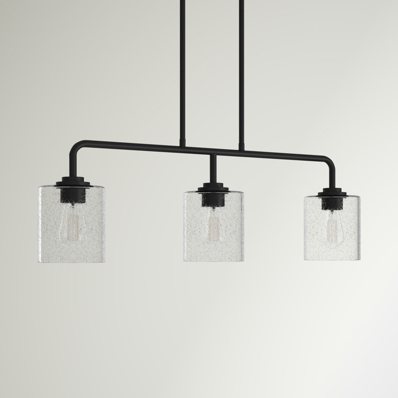 Klarice 3-Light Dimmable Seeded Kitchen Island Pendant 